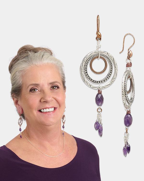 model showcasing earring design ideas